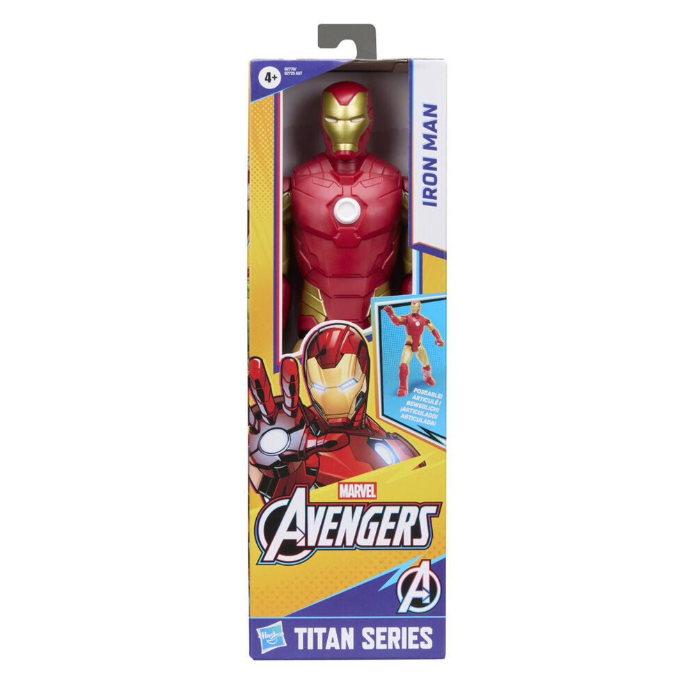 Φιγούρα Iron Man Titan Series 30cm, κόκκινη χρυσή πανοπλία, μέσα στο κουτί Hasbro Avengers