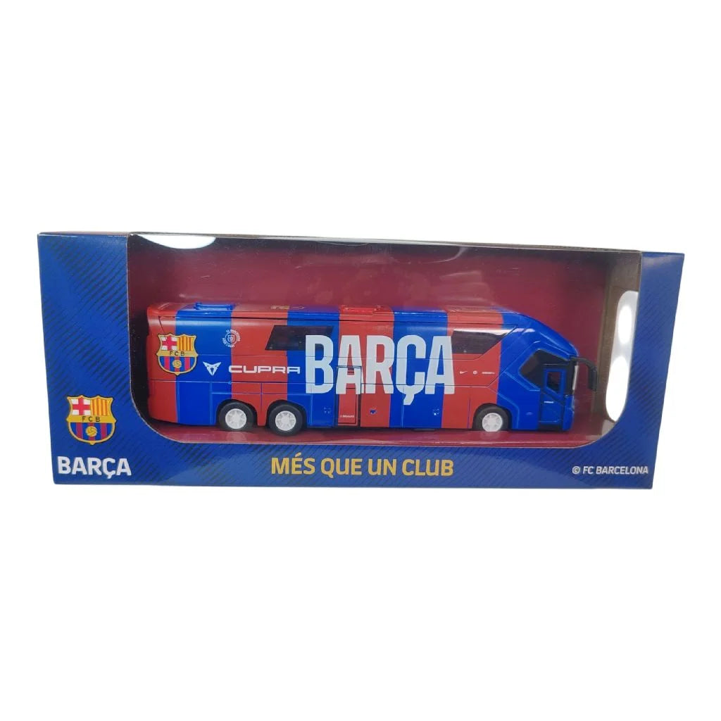 FC Barcelona "Barça", μινιατούρα λεωφορείου στο κουτί με επιγραφή "Cupra Barça" και "Més Que Un Club"