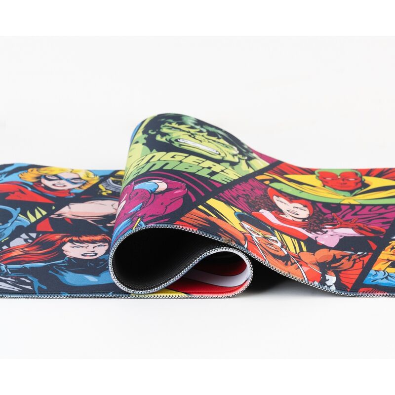 Gaming Mousepad Avengers Assemble 80x35cm, διπλωμένο, μαύρη αντιολισθητική βάση rubber, ενισχυμένη ραφή