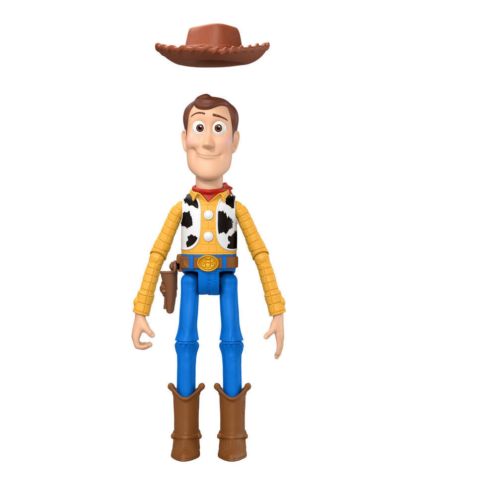 Αρθρωτή φιγούρα Woody με αφαιρούμενο καφέ καπέλο κάουμποϊ, μπροστινή όψη