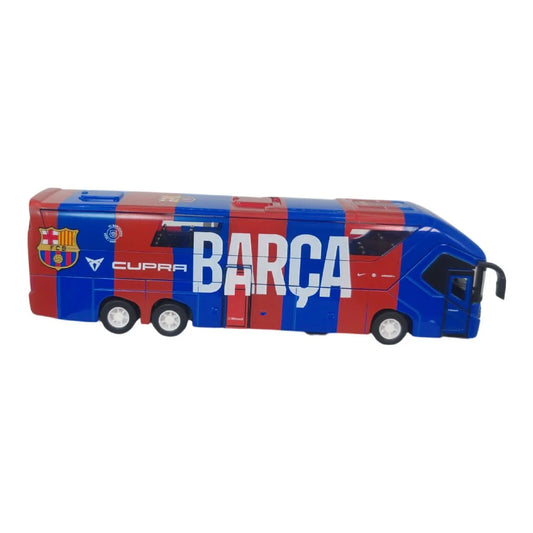 FC Barcelona "Barça", μινιατούρα λεωφορείου με μπλε-κόκκινες ρίγες και επιγραφή "Cupra Barça"