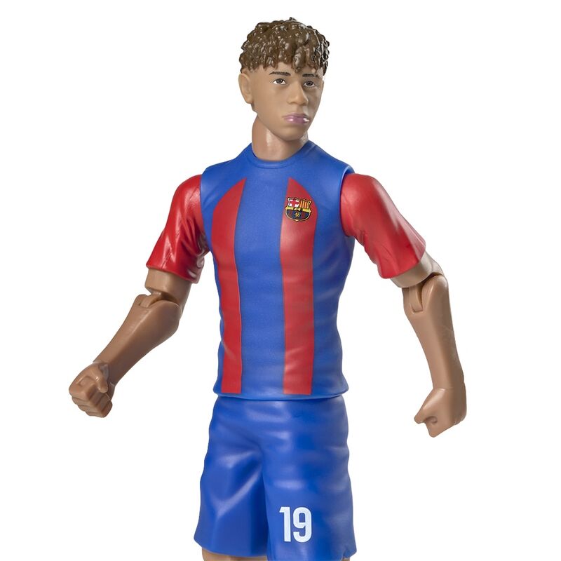 Lamine Yamal #19 FC Barcelona, φιγούρα δράσης κοντινό με έμβλημα FCB