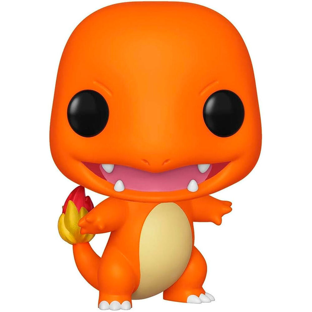 Funko Pop! Charmander #455, πορτοκαλί φιγούρα με ανοιχτό στόμα, κίτρινη κοιλιά και φλόγα στην ουρά