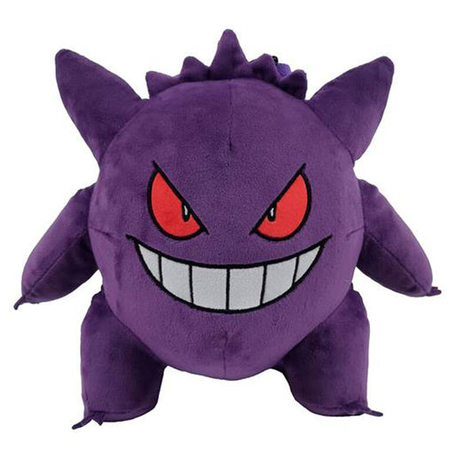 Λούτρινη τσάντα πλάτης Pokémon Gengar, μωβ με κόκκινα μάτια και λευκά δόντια, μπροστινή όψη