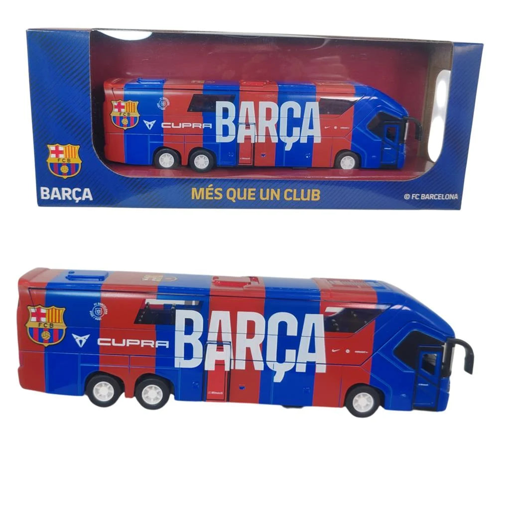 FC Barcelona "Barça", μινιατούρα λεωφορείου με κουτί "Més Que Un Club" και επιγραφή "Cupra Barça"