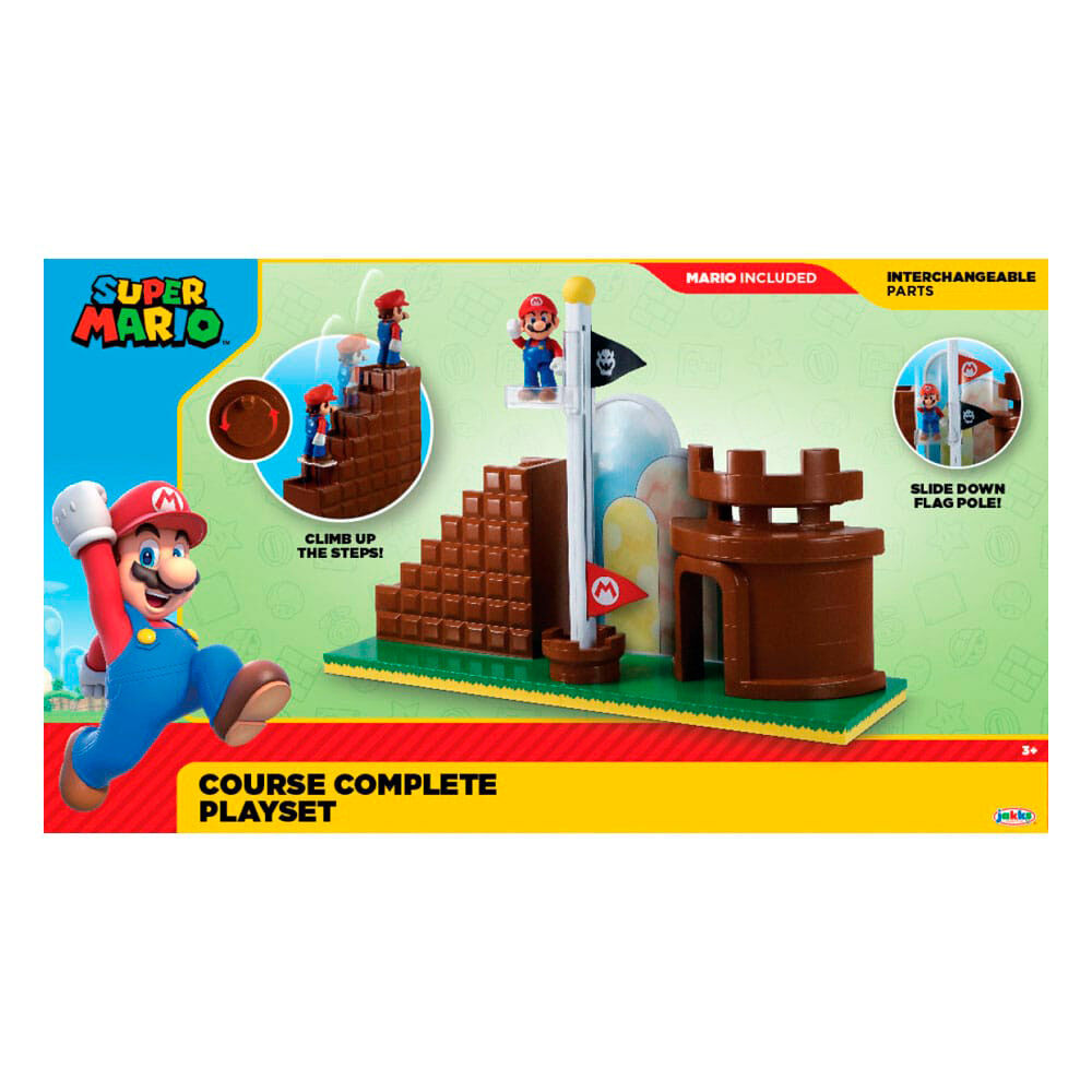 Super Mario Course Complete Playset κουτί, σκάλες τούβλων, πύργος, φιγούρα Mario, Climb Up The Steps