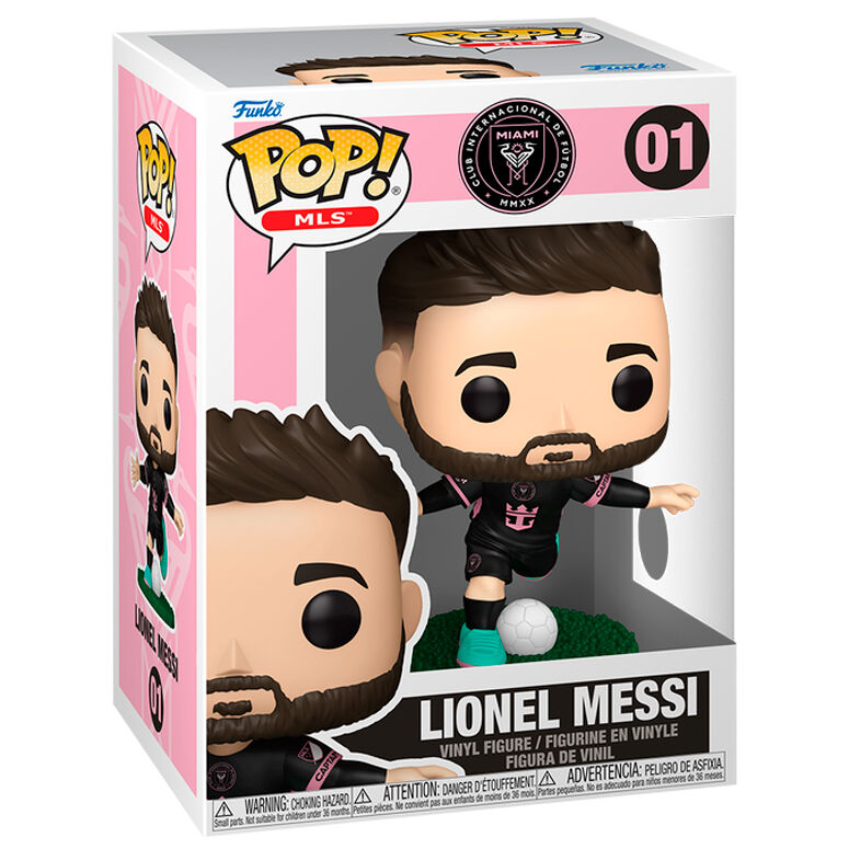 Lionel Messi Inter Miami, Funko POP! MLS κουτί #01 με ροζ φόντο