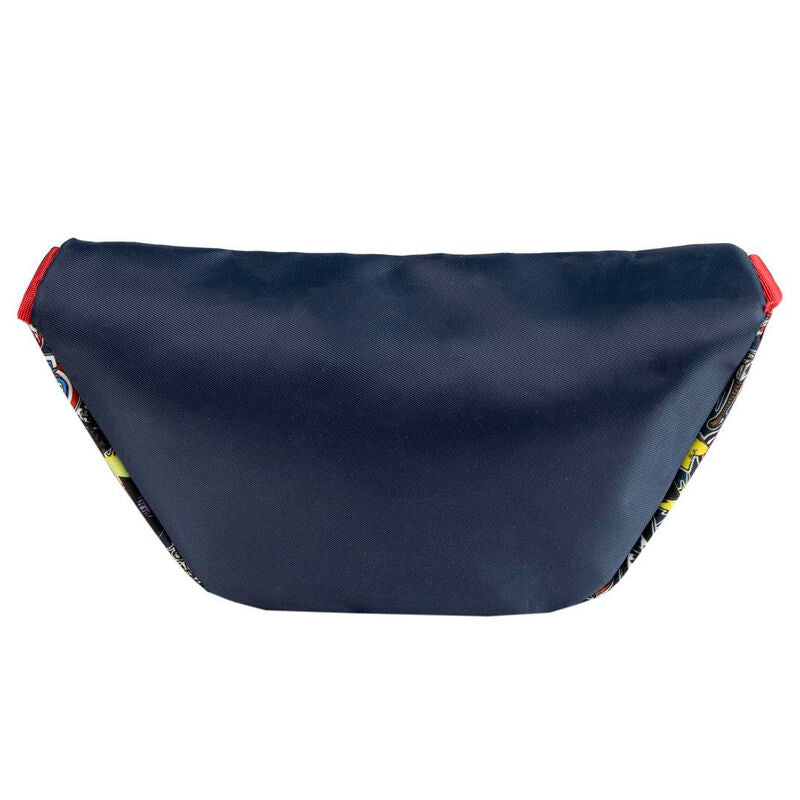 Τσαντάκι Μέσης Avengers Navy Blue 25x11cm, πίσω όψη, navy blue ύφασμα, κόκκινο φερμουάρ