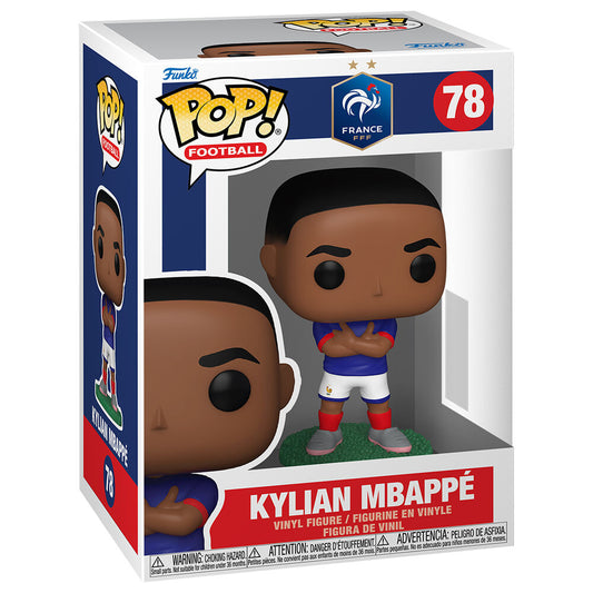 Kylian Mbappé #78 Γαλλία, Funko POP! κουτί και φιγούρα με μπλε φανέλα και χέρια σταυρωμένα