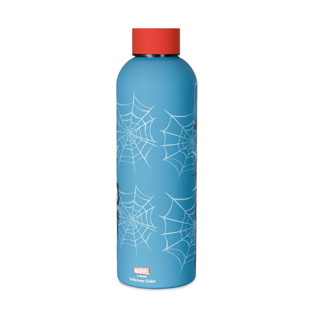 Παγούρι Spider-Man 800ml, πίσω όψη, λευκοί ιστοί αράχνης, MARVEL Undercover GmbH logo