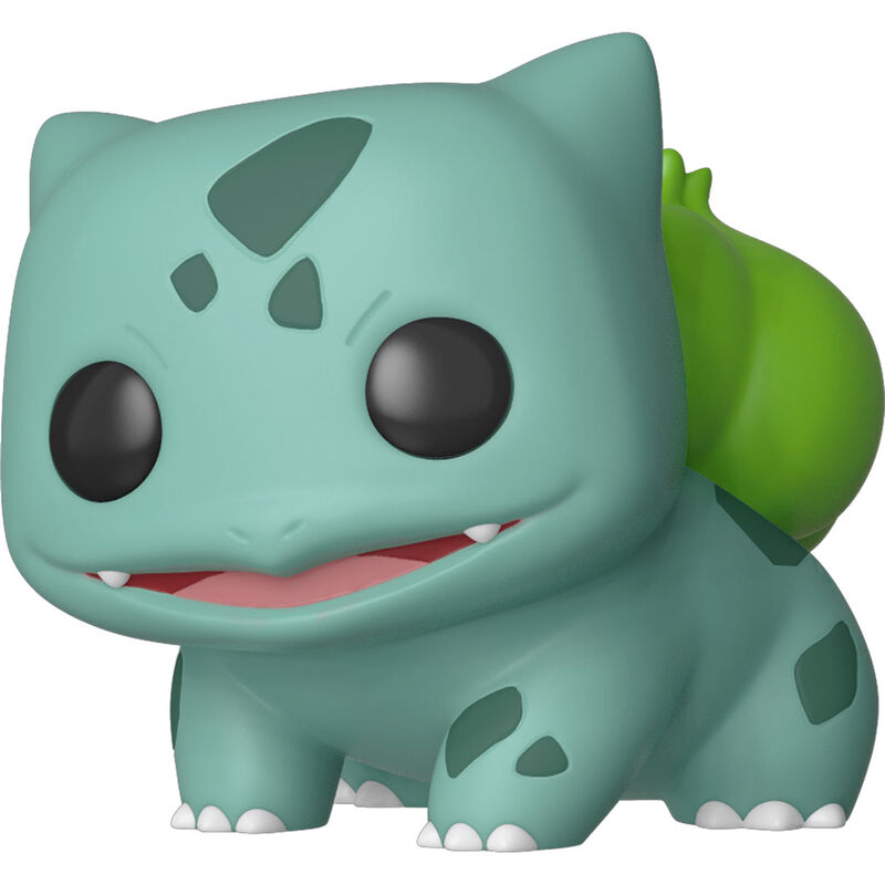 Funko Pop! Bulbasaur #453, τιρκουάζ φιγούρα με ανοιχτό στόμα, σκούρες κηλίδες και πράσινο βολβό