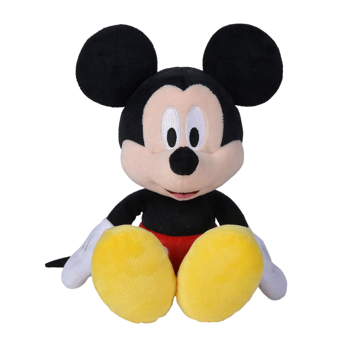 Mickey Mouse Disney, λούτρινο καθιστό κοντινό πρόσωπο με κεντητά μάτια