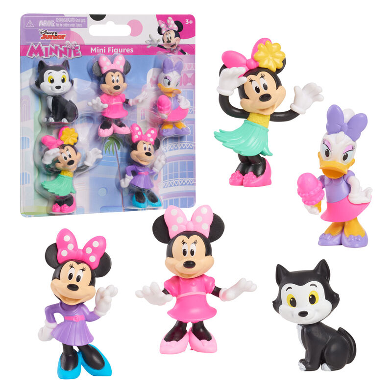 Minnie Mouse Disney Junior, σετ 5 mini φιγούρων Minnie, Daisy, Figaro με blister συσκευασία