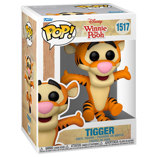 Funko POP Tigger 1517, φιγούρα βινυλίου πορτοκαλί με μαύρες ρίγες σε στάση άλματος, κουτί Disney