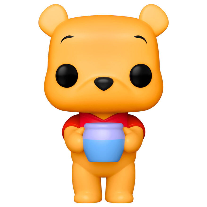 Funko POP Winnie the Pooh 1512, φιγούρα βινυλίου σε κόκκινη μπλούζα με μπλε βαζάκι μελιού