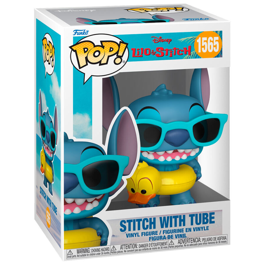 Stitch with Tube Lilo & Stitch, Funko POP! #1565 κουτί με φιγούρα βινυλίου με γυαλιά και φουσκωτό παπί