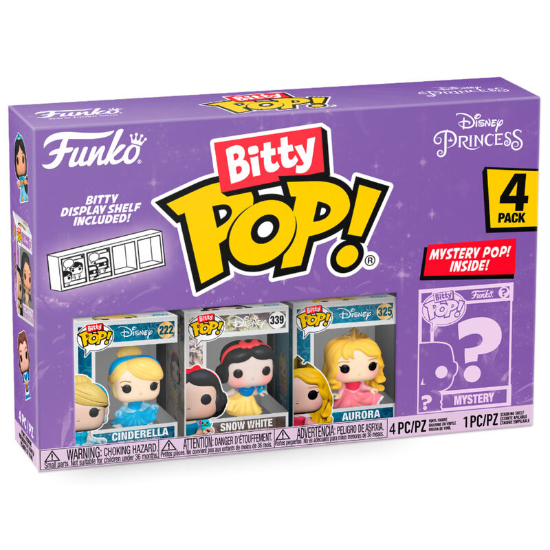 Disney Princess Funko Bitty POP! 4- κουτί με Cinderella, Snow White, Aurora και Mystery
