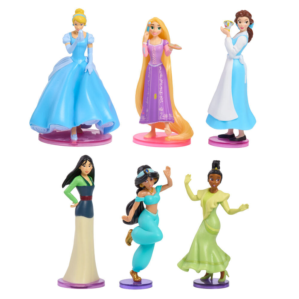 Disney Princess, σετ 6 φιγούρων Cinderella, Rapunzel, Belle, Mulan, Jasmine, Tiana