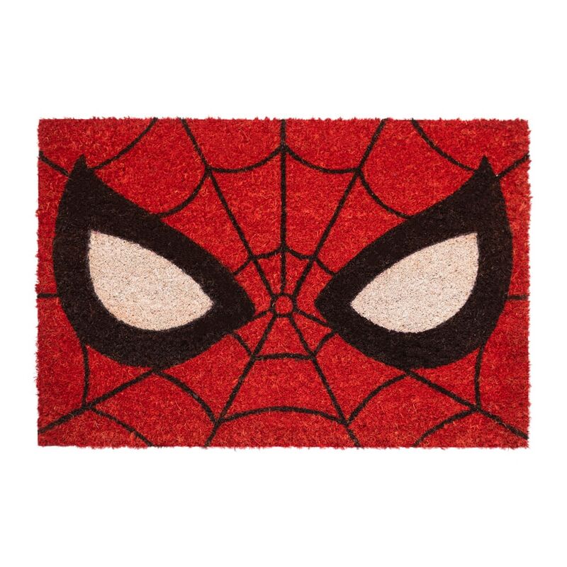 Πατάκι Εισόδου Spider-Man Eyes 40x60cm, κόκκινο coir, μαύρος ιστός αράχνης, λευκά μάτια Spider-Man