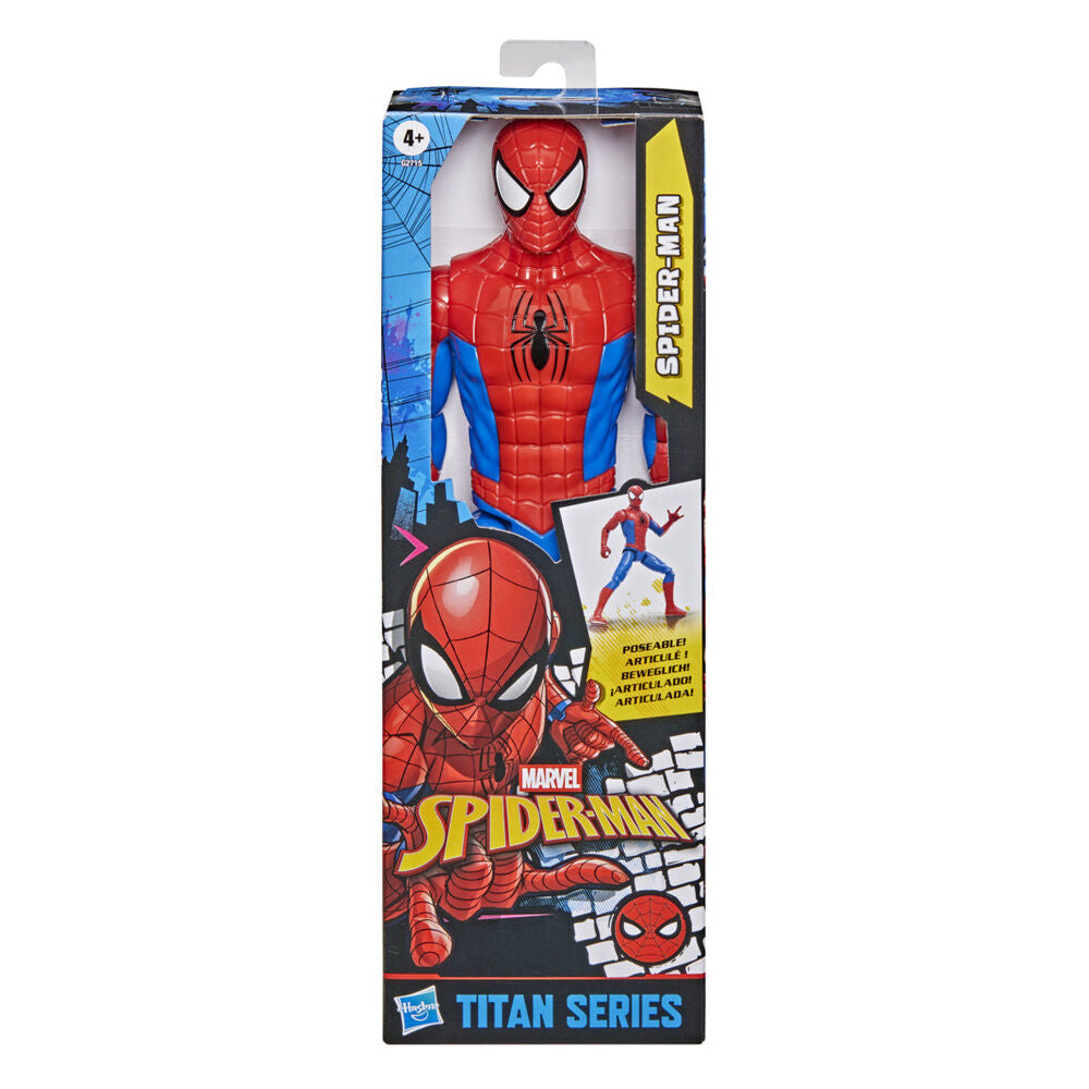 Φιγούρα Spider-Man Titan Series 30cm, κόκκινη μπλε στολή, μέσα στο κουτί Hasbro
