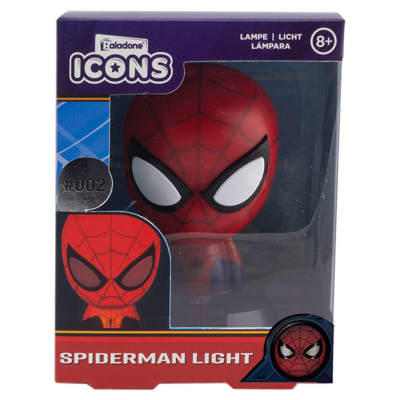 Spider-Man Φωτιστικό 3D Icon Light 10cm, συσκευασία Paladone Icons, #002, μπλε κουτί