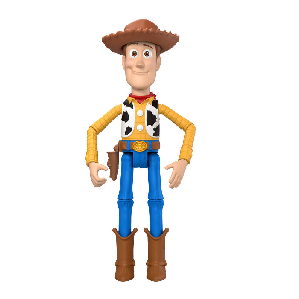 Αρθρωτή φιγούρα Woody, κίτρινο πουκάμισο, τζιν παντελόνι, καφέ μπότες και καπέλο κάουμποϊ